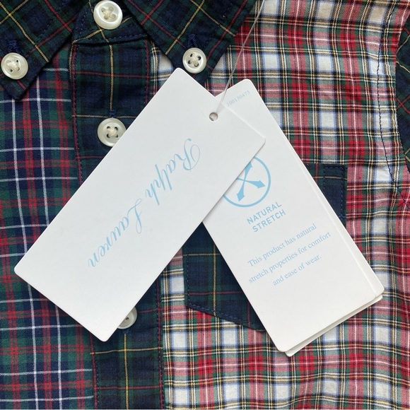 NWT Ralph Lauren Baby Plaid 100% Cotton Poplin Fun Coverall One Piece 9 Months - Picture 8 of 11